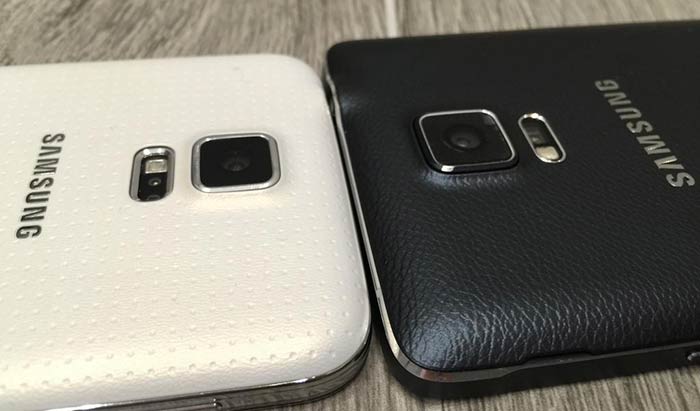  Galaxy S5 در کنار Galaxy Note 4 