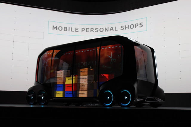 خودروی خودران مفهومی‎ تویوتا مخصوص جابجایی مسافر و تحویل پیتزا