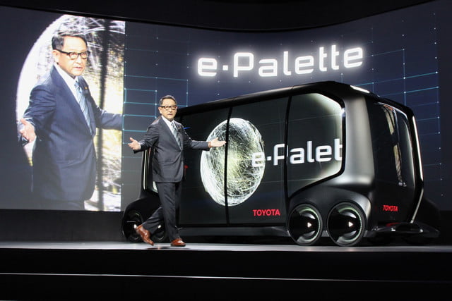 خودروی خودران مفهومی‎ تویوتا مخصوص جابجایی مسافر و تحویل پیتزا