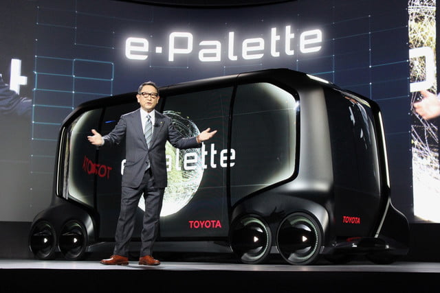 خودروی خودران مفهومی‎ تویوتا مخصوص جابجایی مسافر و تحویل پیتزا