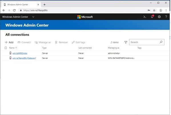 نحوه اضافه کردن سرورها و ماشین‌ها به Windows Admin Center در ویندوز سرور 2019