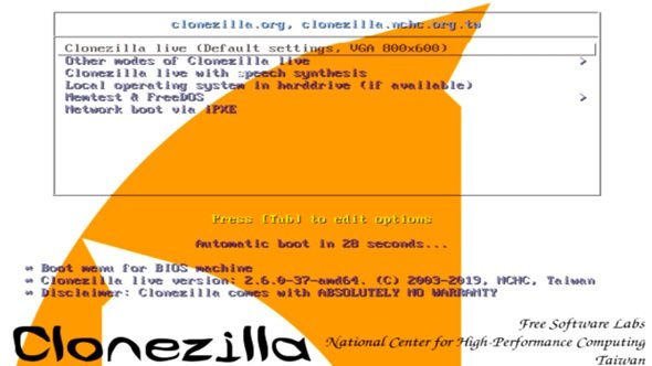 Step-by-step guide to copying hard disk content with CloneZilla software