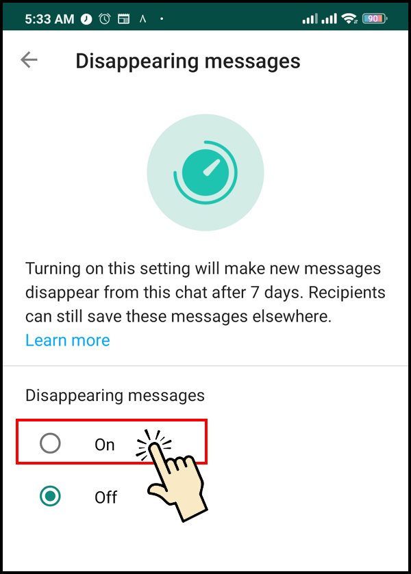 فعال کردن قابلیت ارسال پیام‌های ناپدیدشونده در واتساپ