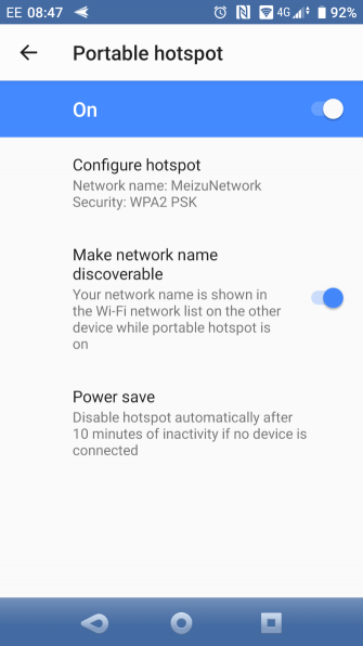 فعال کردن hotspot در اندروید