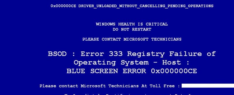 بدافزار صفحه آبی مرگ، قربانیان خود را فریب می‌دهد