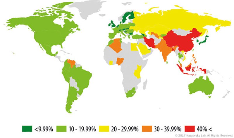 ایران دومین کشور جهان از نظر آلودگی به بدافزارهای موبایلی معرفی شد