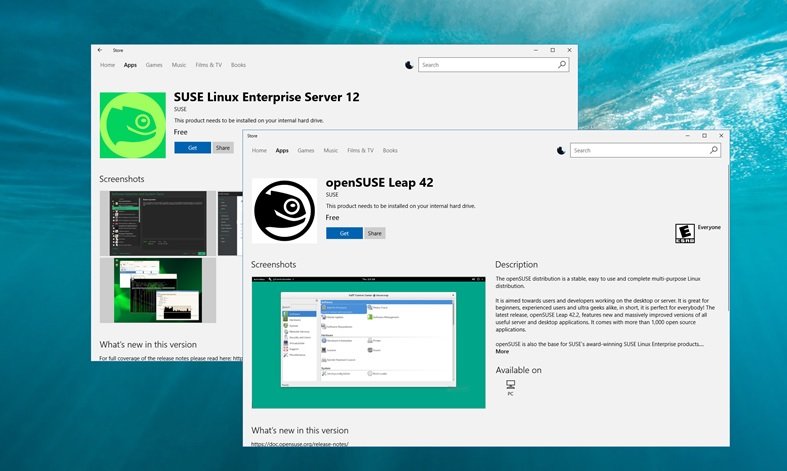 لینوکس SUSE و openSUSE به فروشگاه ویندوز اضافه شدند + لینک دانلود