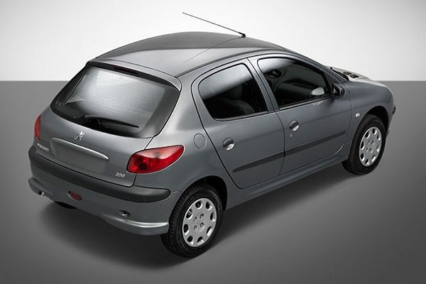 افزایش قیمت پژو 206 تیپ 2 / 206 بالای 100 میلیون