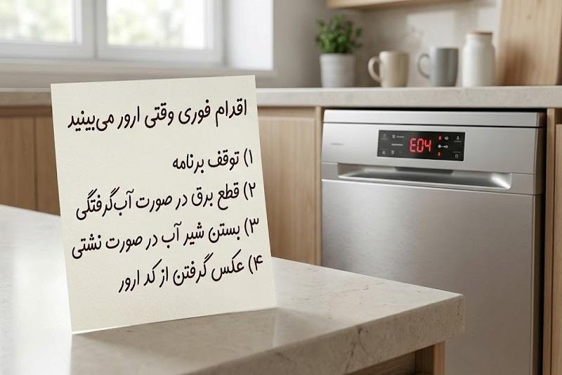 ارورهای ماشین ظرفشویی الجی؛ معنی کدها و اقدام فوری قبل از تعمیر