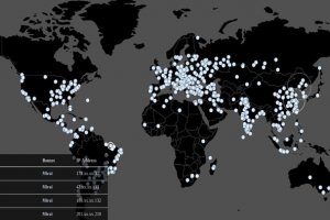 نقشه زنده‌ای از آلودگی بدافزار Mirai در سراسر جهان را مشاهده کنید